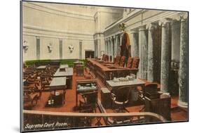 Supreme Court Room, Washington D.C.-null-Mounted Art Print