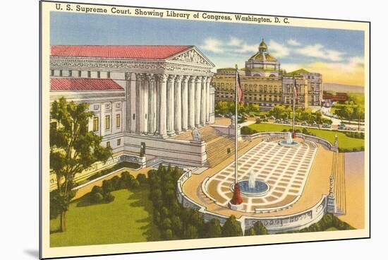 Supreme Court, Washington D.C.-null-Mounted Premium Giclee Print