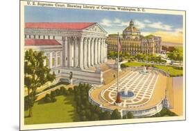 Supreme Court, Washington D.C.-null-Mounted Premium Giclee Print