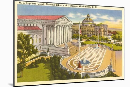 Supreme Court, Washington D.C.-null-Mounted Art Print