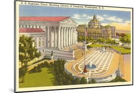 Supreme Court, Washington D.C.-null-Mounted Art Print