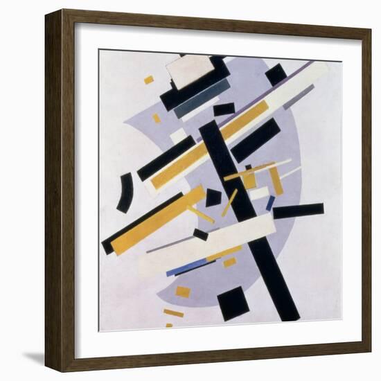 Supremus No. 58 Dynamic Composition in Yellow and Black, 1916-Kasimir Malevich-Framed Giclee Print