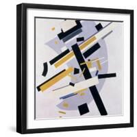 Supremus No. 58 Dynamic Composition in Yellow and Black, 1916-Kasimir Malevich-Framed Giclee Print