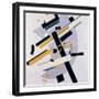 Supremus No. 58 Dynamic Composition in Yellow and Black, 1916-Kasimir Malevich-Framed Giclee Print