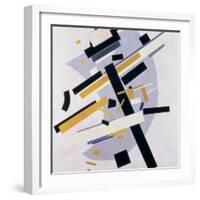 Supremus No. 58 Dynamic Composition in Yellow and Black, 1916-Kasimir Malevich-Framed Giclee Print