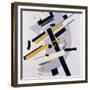 Supremus No. 58 Dynamic Composition in Yellow and Black, 1916-Kasimir Malevich-Framed Giclee Print