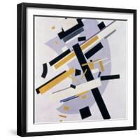 Supremus No. 58 Dynamic Composition in Yellow and Black, 1916-Kasimir Malevich-Framed Giclee Print