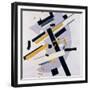 Supremus No. 58 Dynamic Composition in Yellow and Black, 1916-Kasimir Malevich-Framed Giclee Print