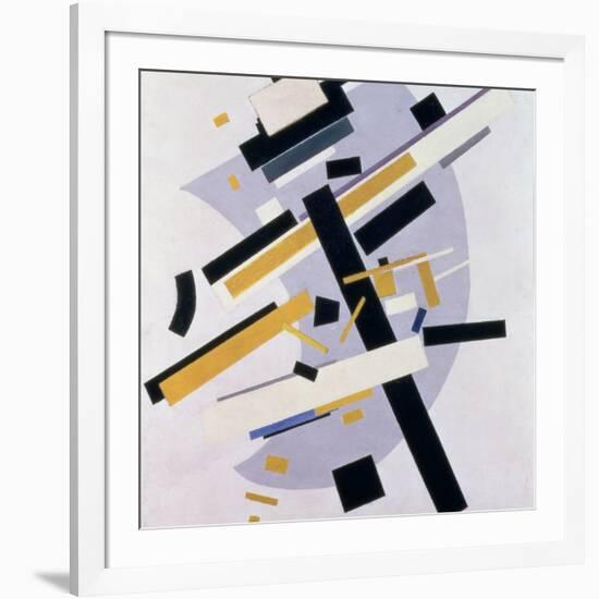 Supremus No. 58 Dynamic Composition in Yellow and Black, 1916-Kasimir Malevich-Framed Giclee Print