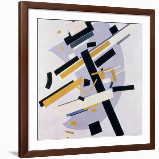 Supremus No. 58 Dynamic Composition in Yellow and Black, 1916-Kasimir Malevich-Framed Giclee Print