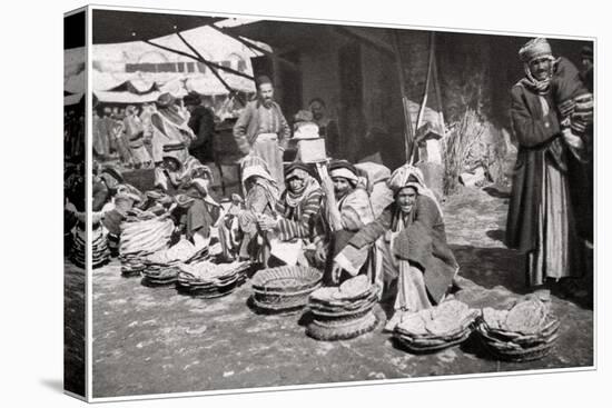 Suq El Khubur, a Native Bread Market, Baghdad, Iraq, 1925-A Kerim-Stretched Canvas