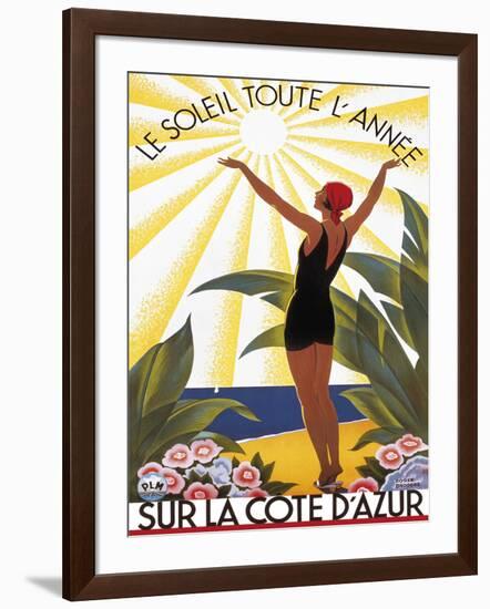 Sur la Cote D'Azur-Roger Broders-Framed Giclee Print