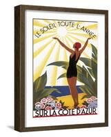 Sur la Cote D'Azur-Roger Broders-Framed Giclee Print