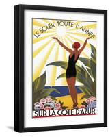 Sur la Cote D'Azur-Roger Broders-Framed Giclee Print