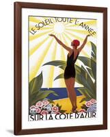 Sur la Cote d'azur-Roger Broders-Framed Art Print