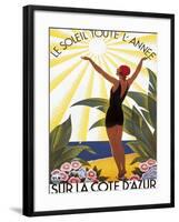 Sur la Cote d'azur-Roger Broders-Framed Premium Giclee Print