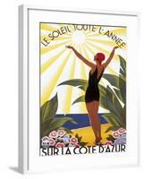 Sur la Cote d'azur-Roger Broders-Framed Premium Giclee Print