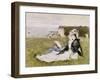 Sur la falaise-Berthe Morisot-Framed Giclee Print