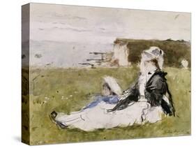 Sur la falaise-Berthe Morisot-Stretched Canvas