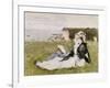 Sur la falaise-Berthe Morisot-Framed Giclee Print