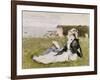 Sur la falaise-Berthe Morisot-Framed Giclee Print