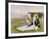 Sur la falaise-Berthe Morisot-Framed Giclee Print