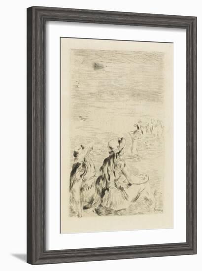 Sur La Plage, C. 1892-Pierre-Auguste Renoir-Framed Giclee Print