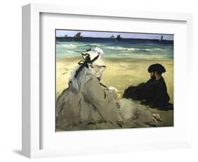 Sur la plage-Edouard Manet-Framed Giclee Print