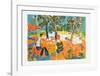 Sur la terrasse-Jean-claude Picot-Framed Premium Edition