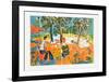 Sur la terrasse-Jean-claude Picot-Framed Premium Edition