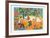 Sur la terrasse-Jean-claude Picot-Framed Premium Edition