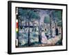 Sur Le Boulevard (On the Boulevard). Scene D'ete, Dans Un Parc Avec La Ville En Arriere Plan, De No-Kazimir Severinovich Malevich-Framed Giclee Print