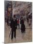 Sur le boulevard-Jean Béraud-Mounted Giclee Print