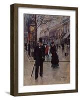 Sur le boulevard-Jean Béraud-Framed Giclee Print