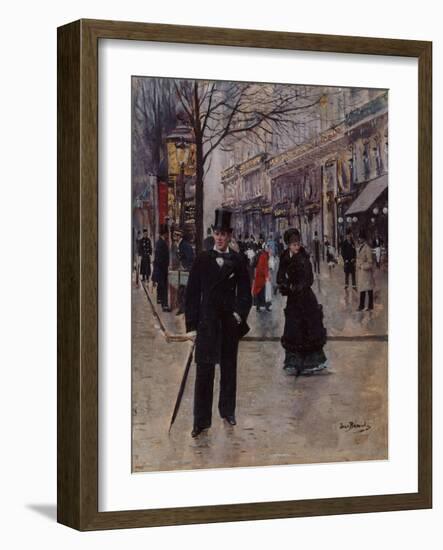 Sur le boulevard-Jean Béraud-Framed Giclee Print