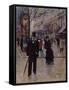 Sur le boulevard-Jean Béraud-Framed Stretched Canvas