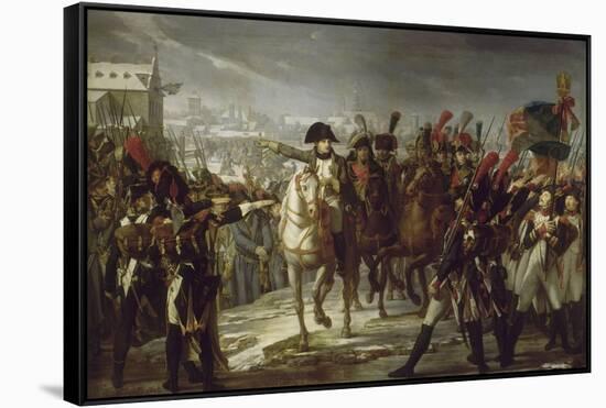 Sur le pont de Lech, à Augsbourg le 12 octobre 1805.-Pierre Gautherot-Framed Stretched Canvas