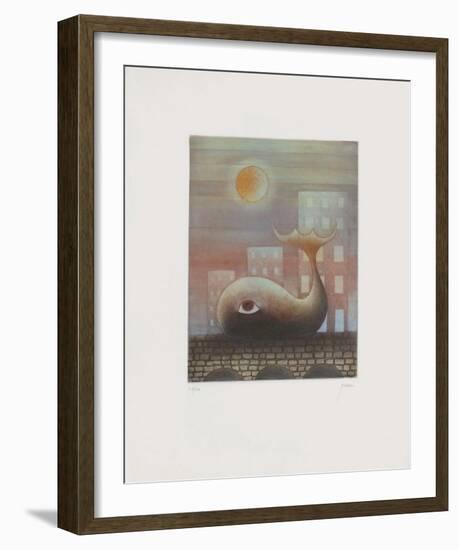 Sur le Pont-Moshe Malka-Framed Limited Edition