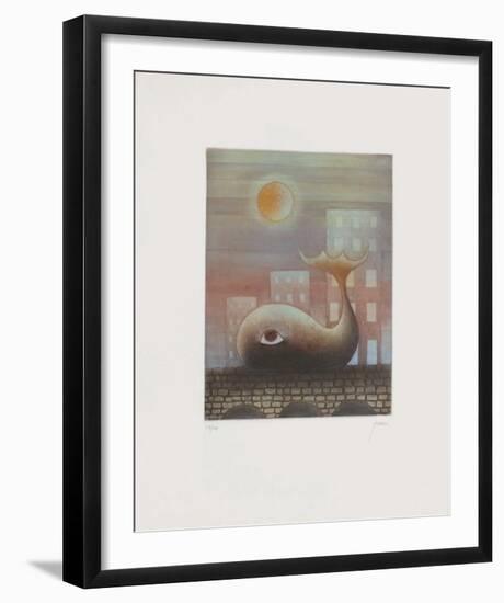 Sur le Pont-Moshe Malka-Framed Limited Edition