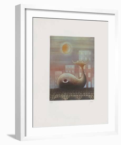 Sur le Pont-Moshe Malka-Framed Limited Edition