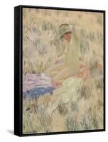 'Sur les Dunes', 1913, (c1932)-Frederick Carl Frieseke-Framed Stretched Canvas