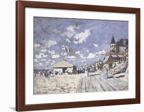 Sur les Planches de Trouville-Claude Monet-Framed Art Print