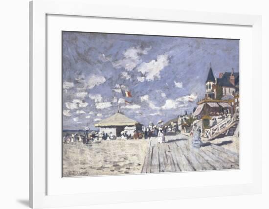 Sur les Planches de Trouville-Claude Monet-Framed Art Print