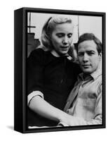 Sur les quais On The Waterfront d' EliaKazan with Eva Marie Saint and Marlon Brando, 1954 Oscar, 19-null-Framed Stretched Canvas