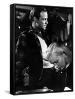 Sur les quais On The Waterfront d' EliaKazan with Eva Marie Saint and Marlon Brando, 1954 Oscar, 19-null-Framed Stretched Canvas