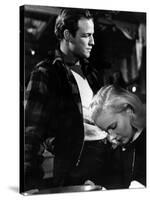 Sur les quais On The Waterfront d' EliaKazan with Eva Marie Saint and Marlon Brando, 1954 Oscar, 19-null-Stretched Canvas