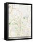 Surabaya, Indonesia Map-null-Framed Stretched Canvas