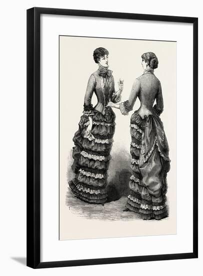 Surah Costume Front and Back, Fashion, 1882-null-Framed Giclee Print