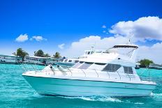 Luxury Yatch in Beautiful Ocean-SurangaWeeratunga-Photographic Print