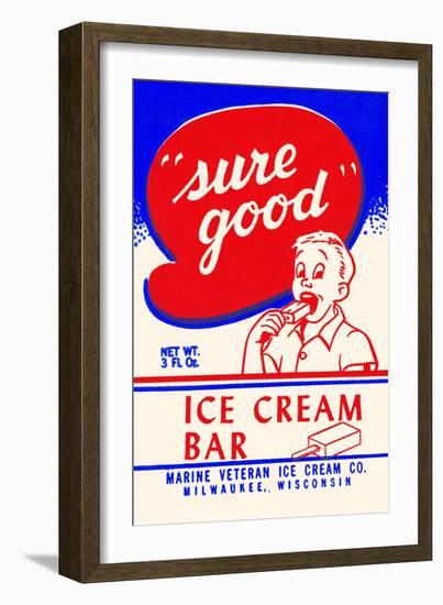 Sure Good Ice Cream Bar-null-Framed Art Print